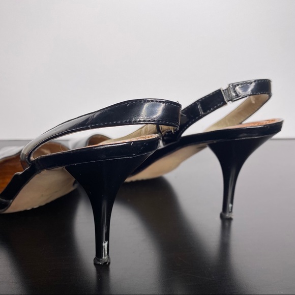Sam Edelman small black heels pointed toe shiny 8 - Picture 5 of 9